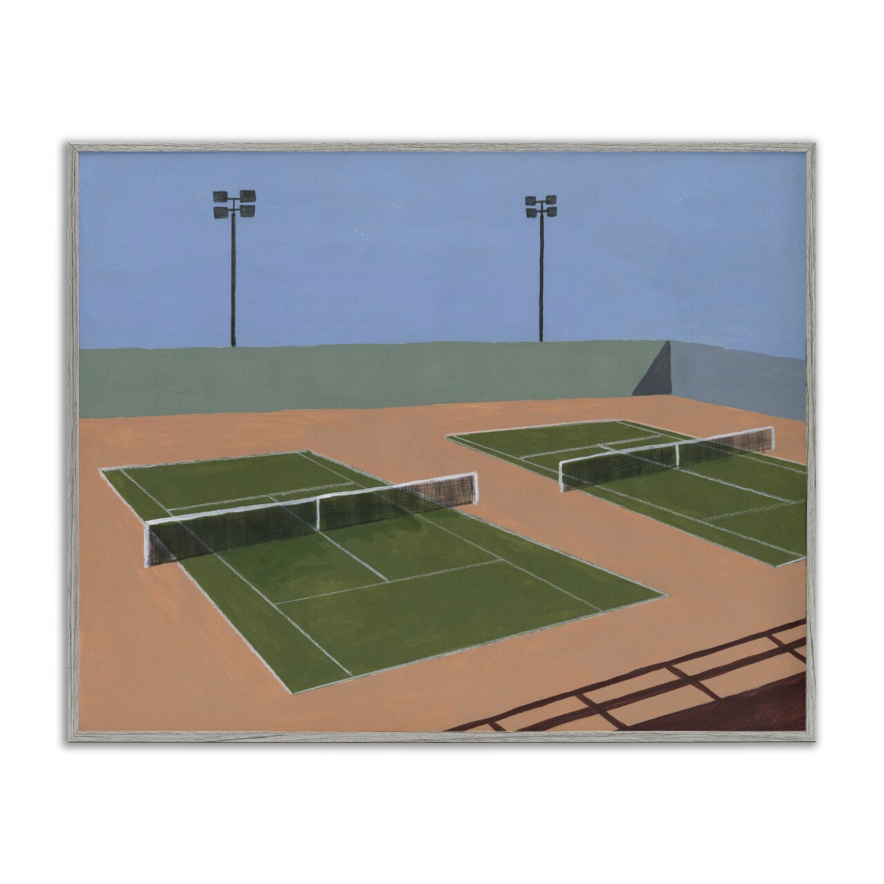 Stupell Industries Tennis Court Landscape Framed Giclee By Michael Willett